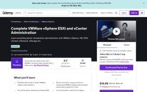 Administration complète de VMWare vSphere ESXi et vCenter – Udemy