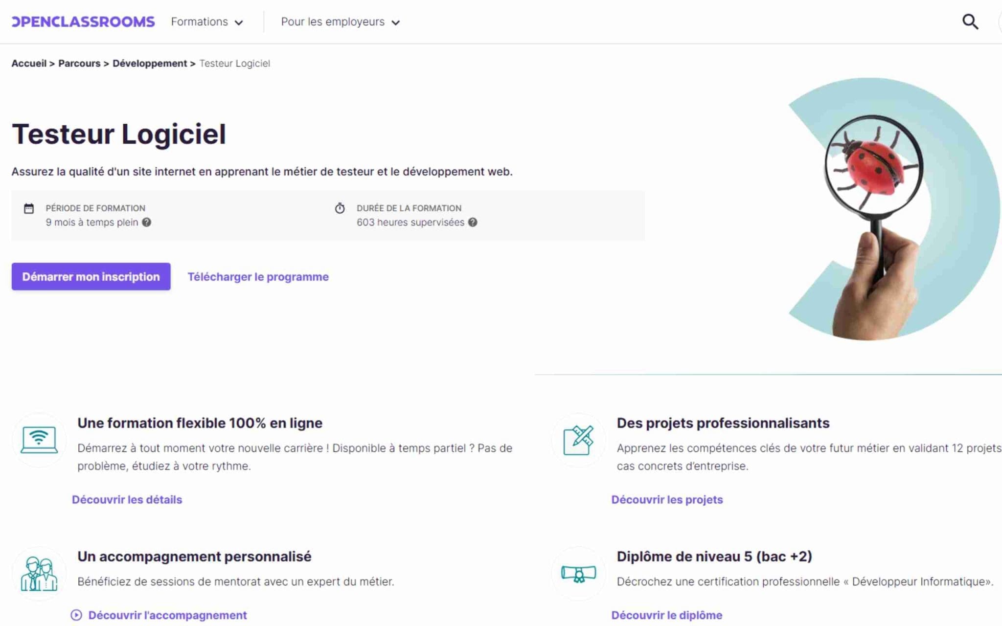 Testeur Logiciel - OpenClassrooms