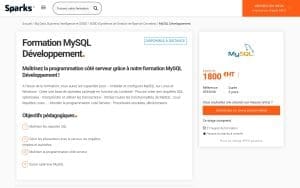 Formation MySQL Développement – Sparks