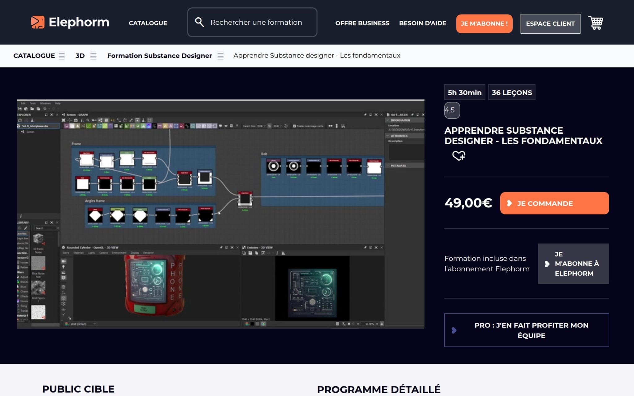 Apprendre Substance designer - Les fondamentaux - Elephorm