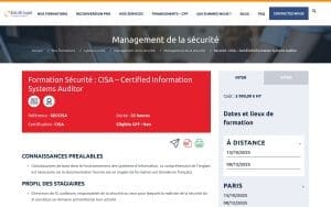 Formation Sécurité : CISA – Certified Information Systems Auditor – EduGroupe