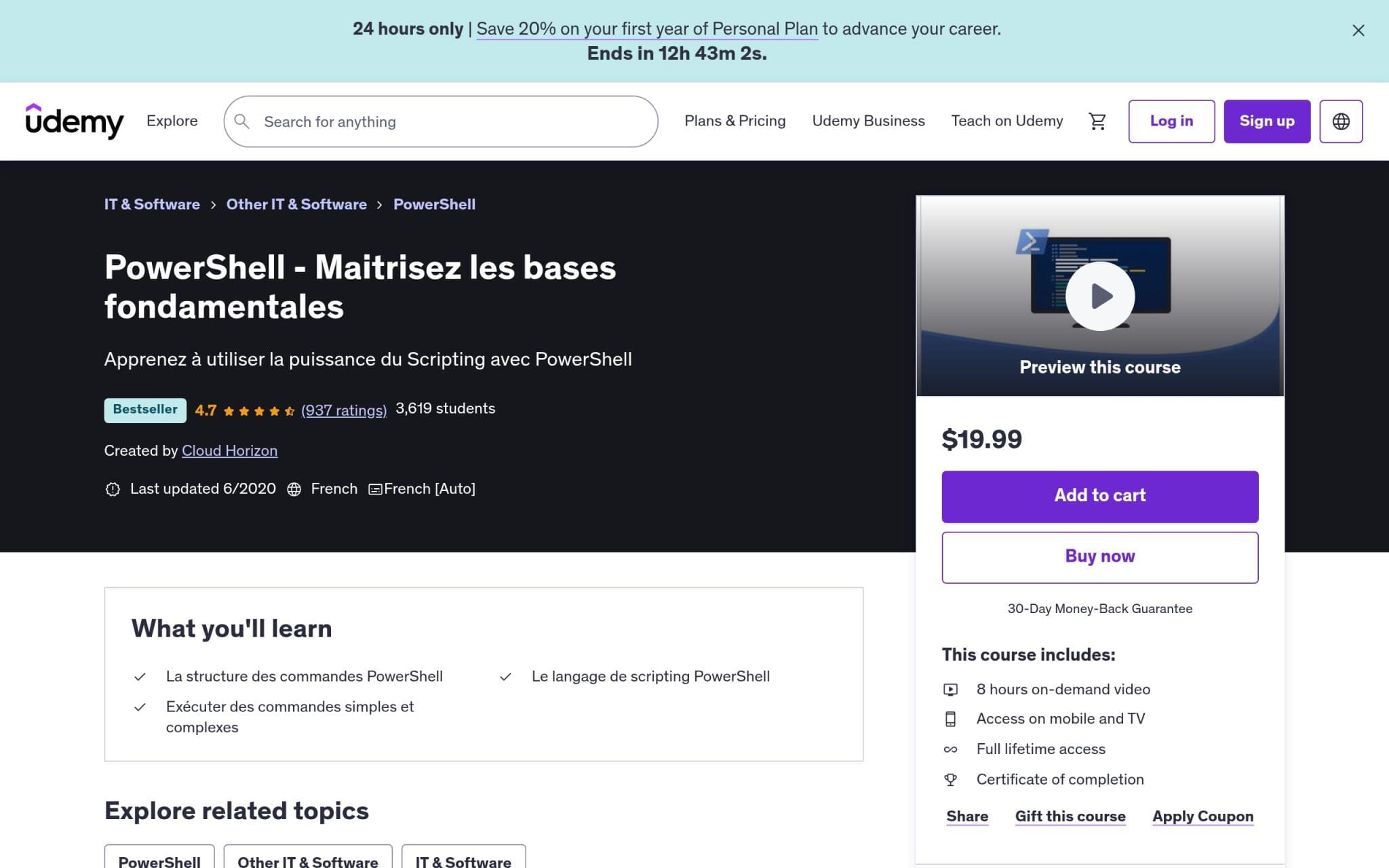 PowerShell - Maitrisez les bases fondamentales - Tuto