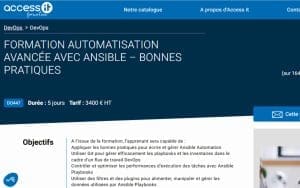 Formation Automatisation avancée avec Ansible – Access IT