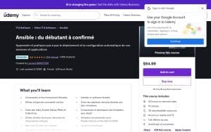 Ansible : du débutant à confirmé – Udemy