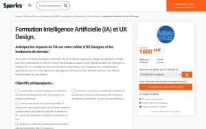 Formation Intelligence Artificielle (IA) et UX Design – Sparks