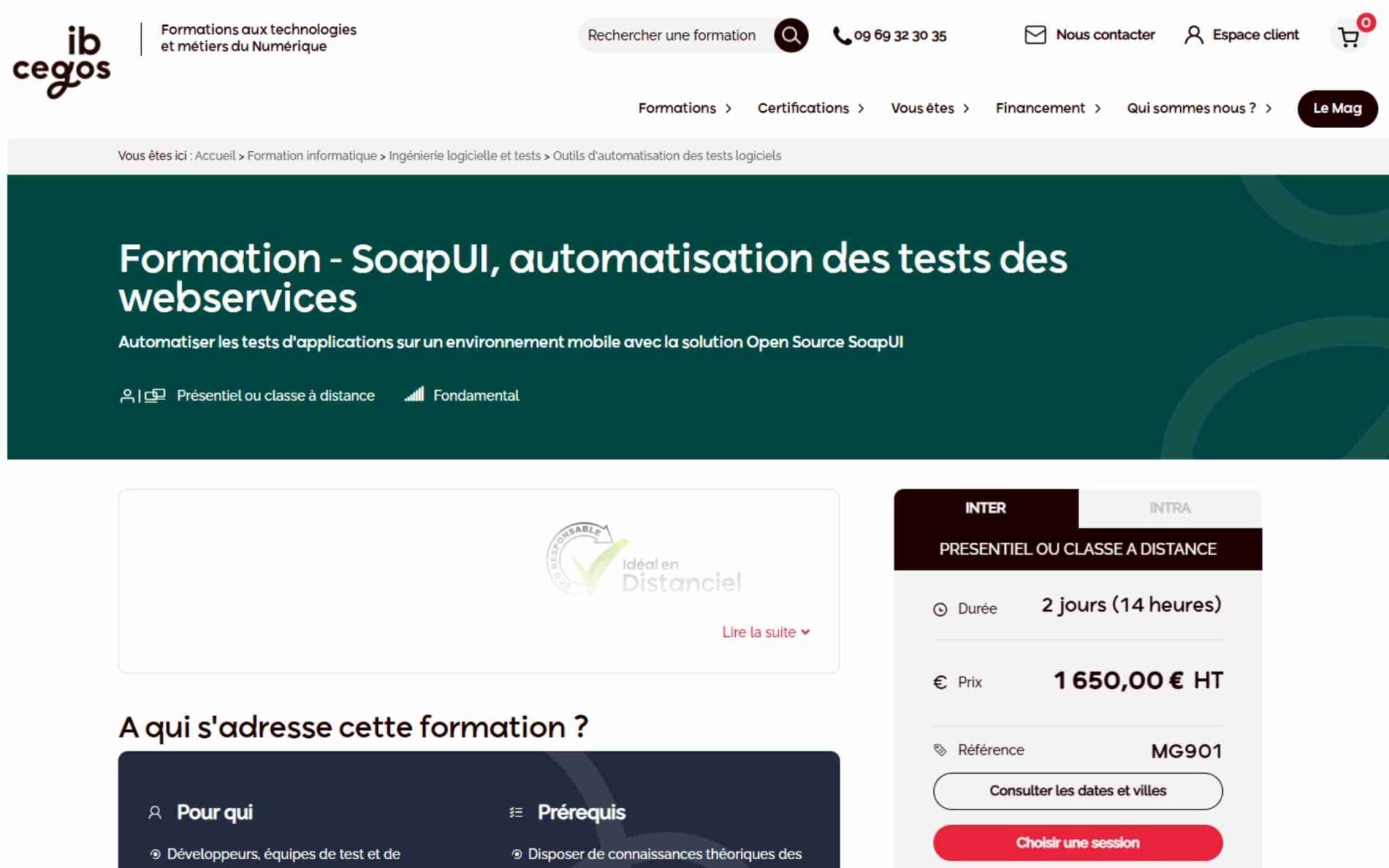 Formation - SoapUI, automatisation des tests des webservices - ib Cegos