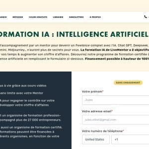 Formation Intelligence Artificielle - Livementor
