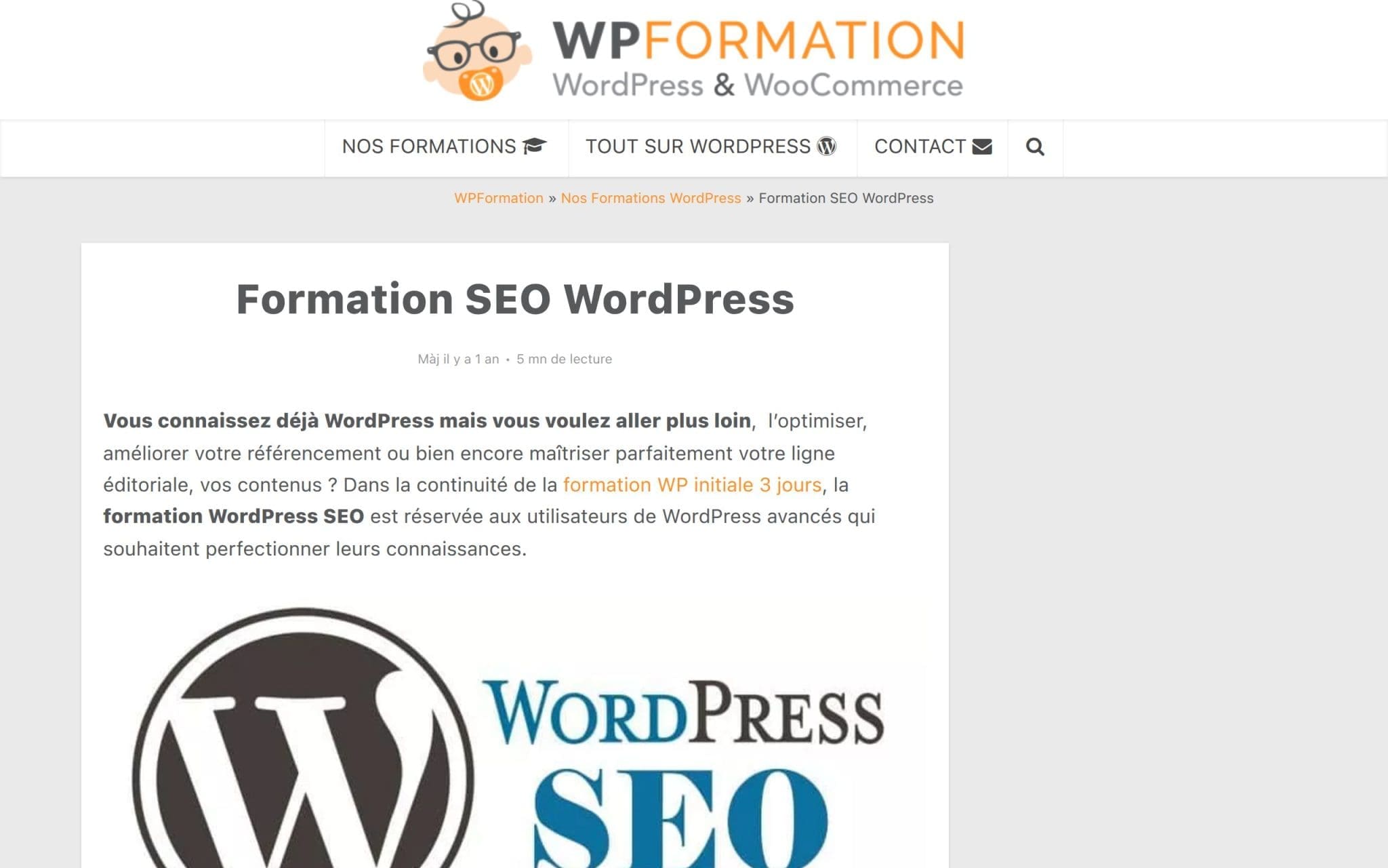 Formation SEO WordPress - WP Formation