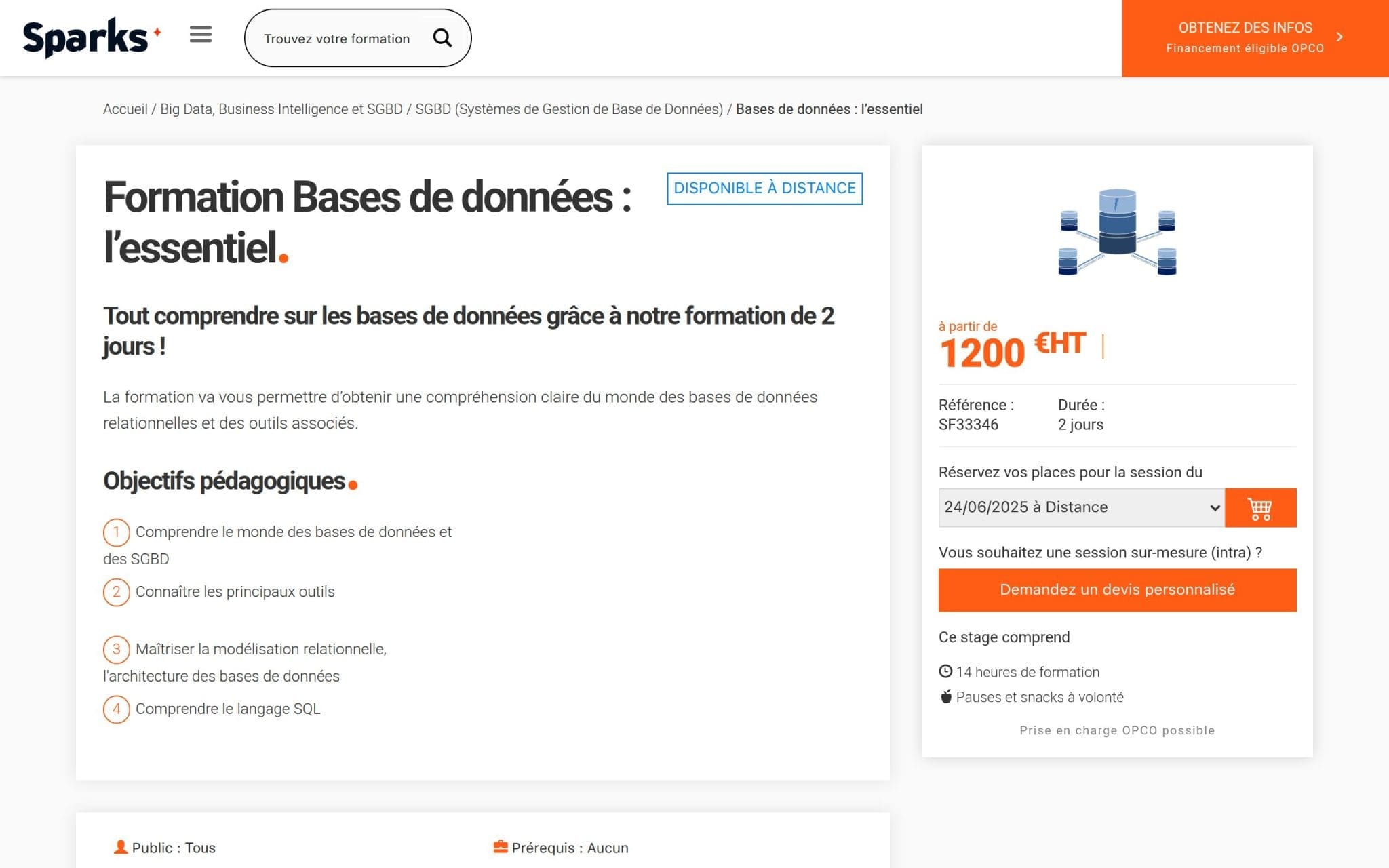 Formation Bases de données : l’essentiel - Sparks