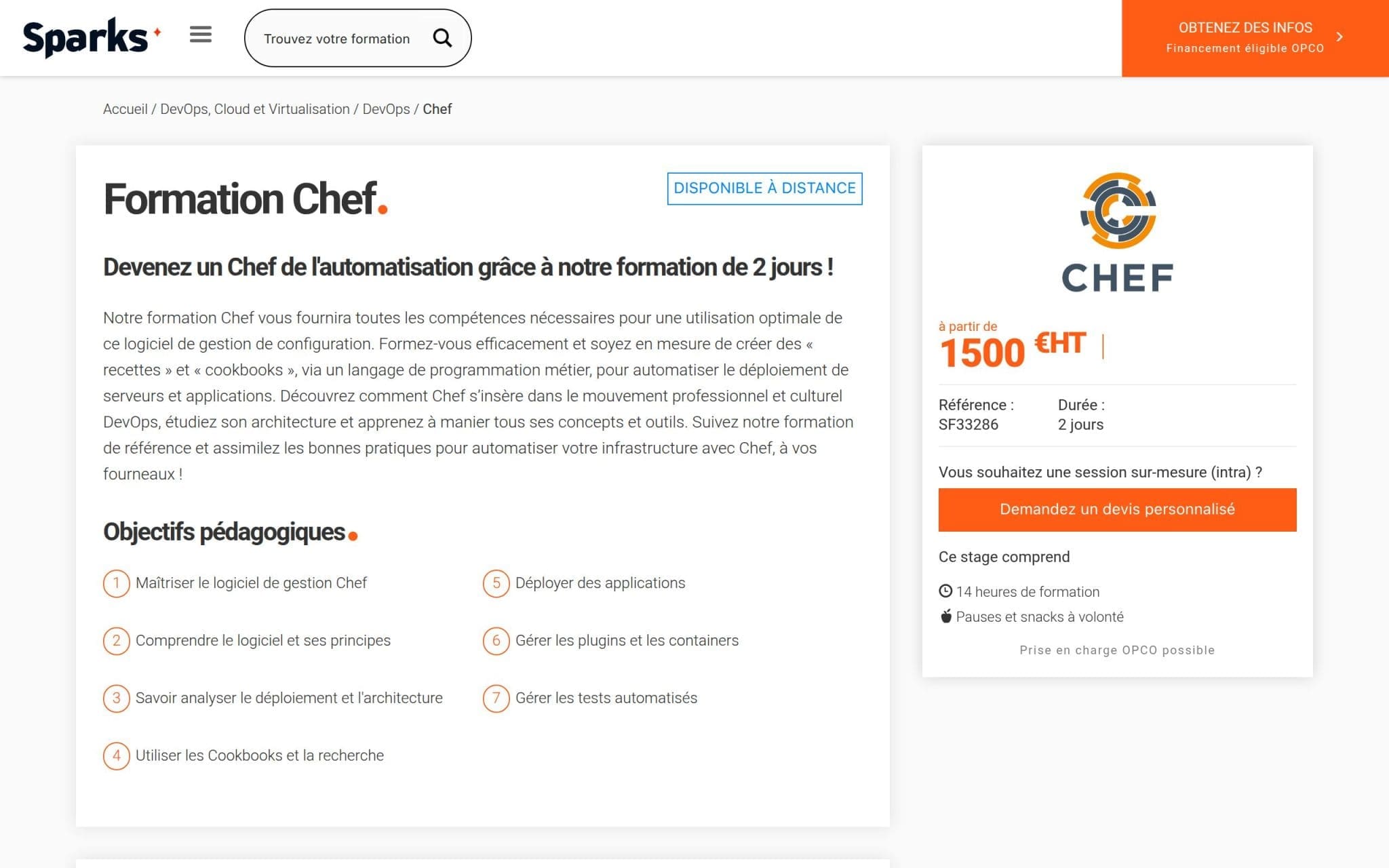 Formation Chef - Sparks