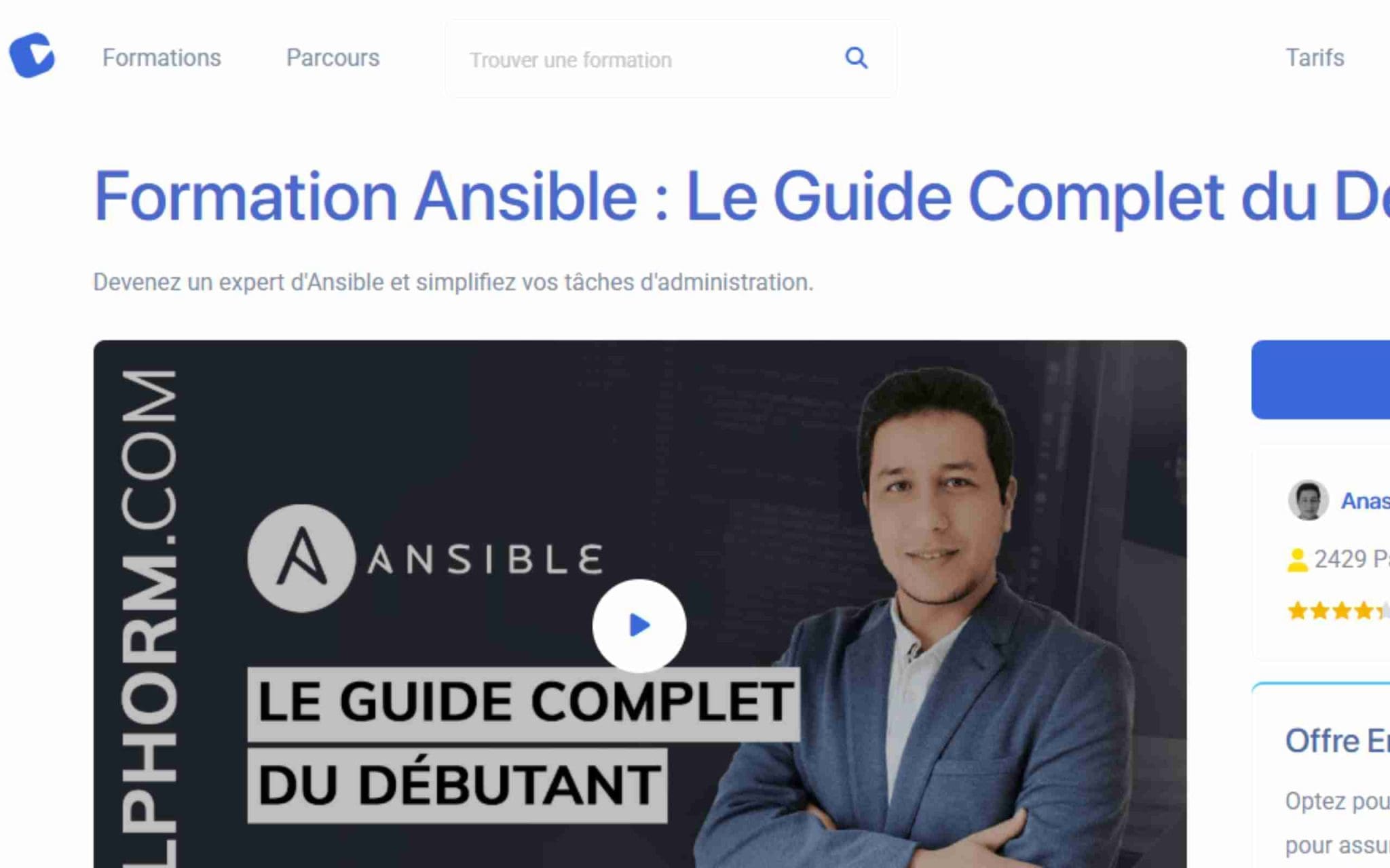 Formation Ansible : Le Guide Complet du Débutant - Alphorm