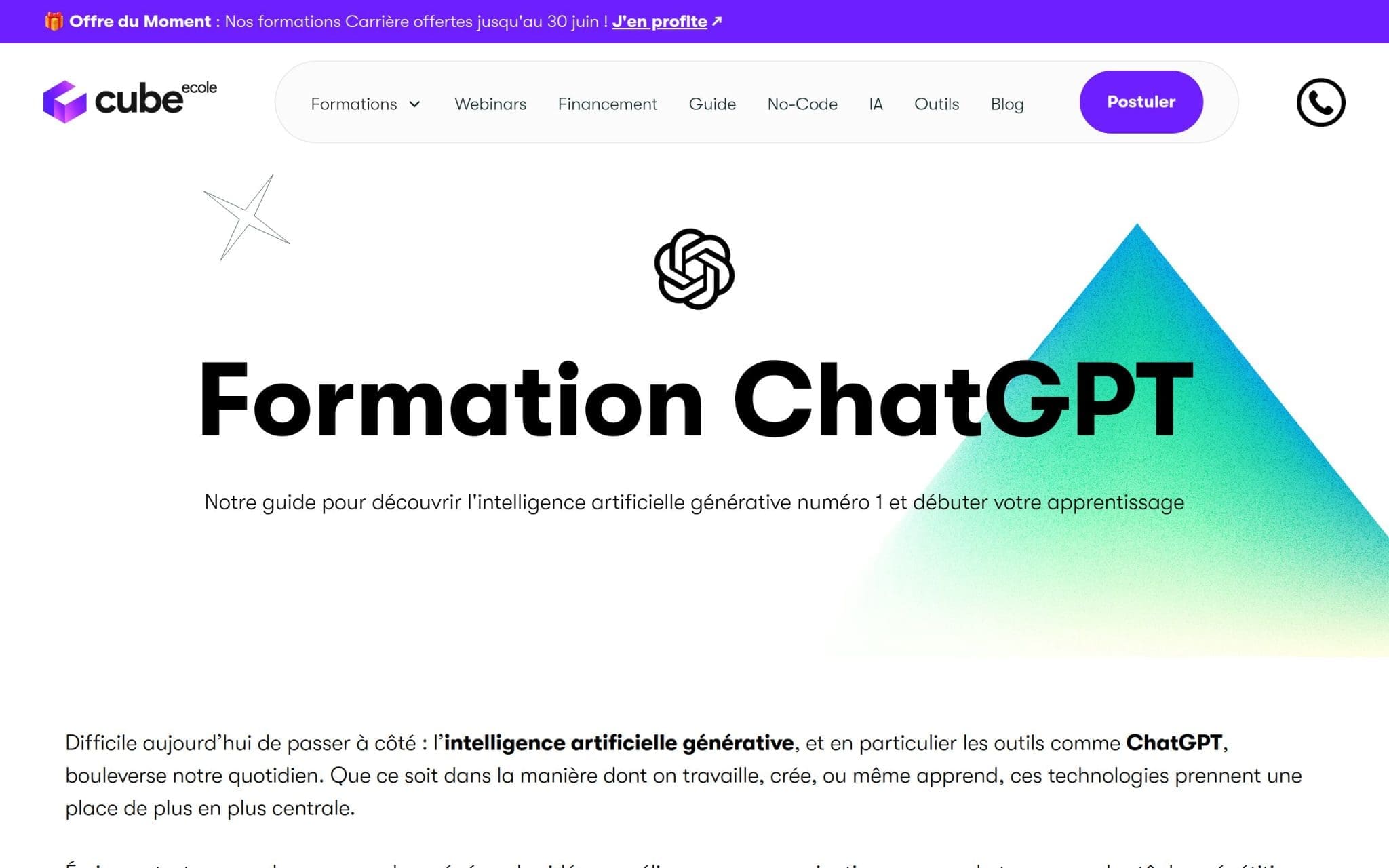 Formation ChatGPT - L'École Cube
