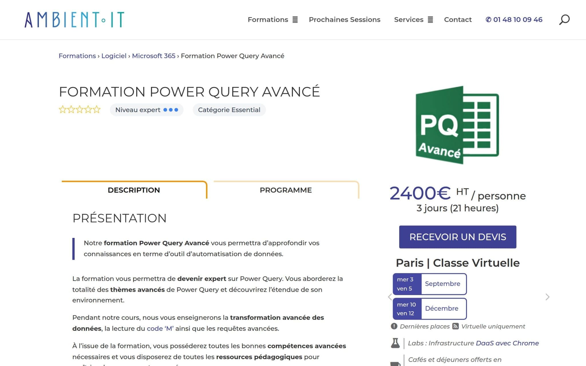 Formation Power Query Avancé - Ambient IT