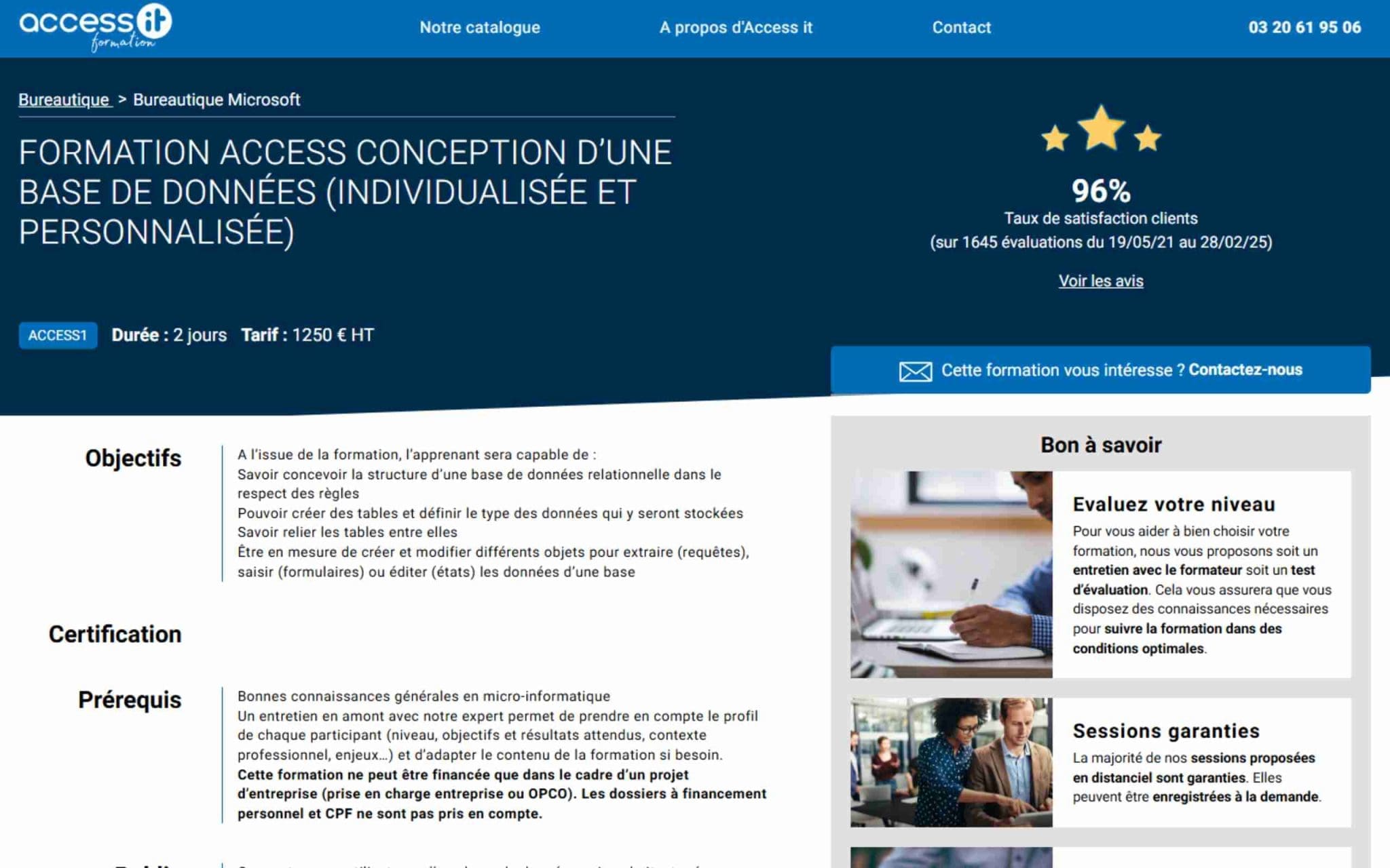 Formation Access Conception d'une base de données - Access IT