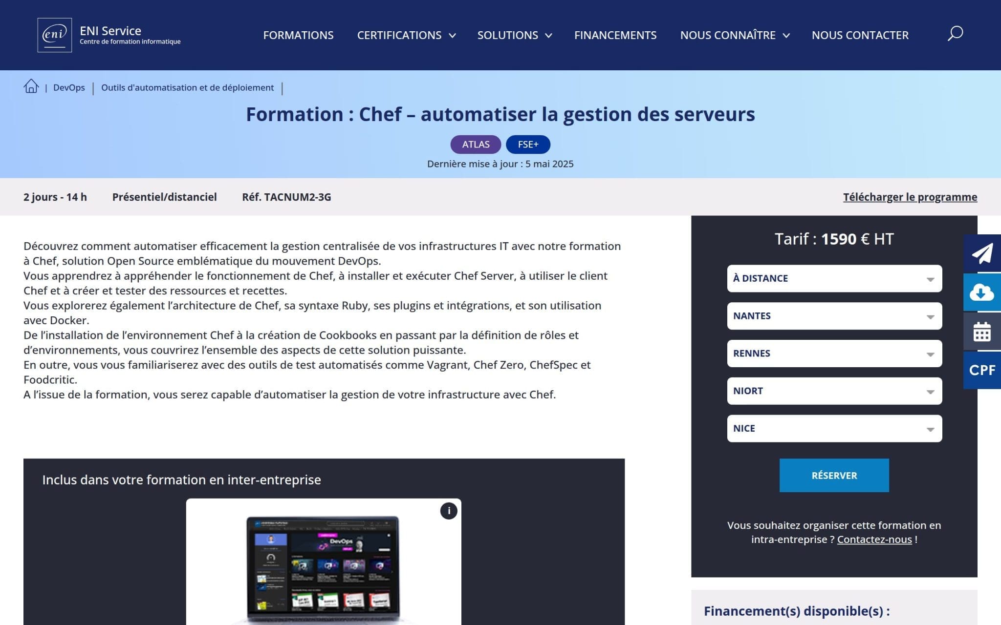 Formation : Chef – automatiser la gestion des serveurs - ENI Service