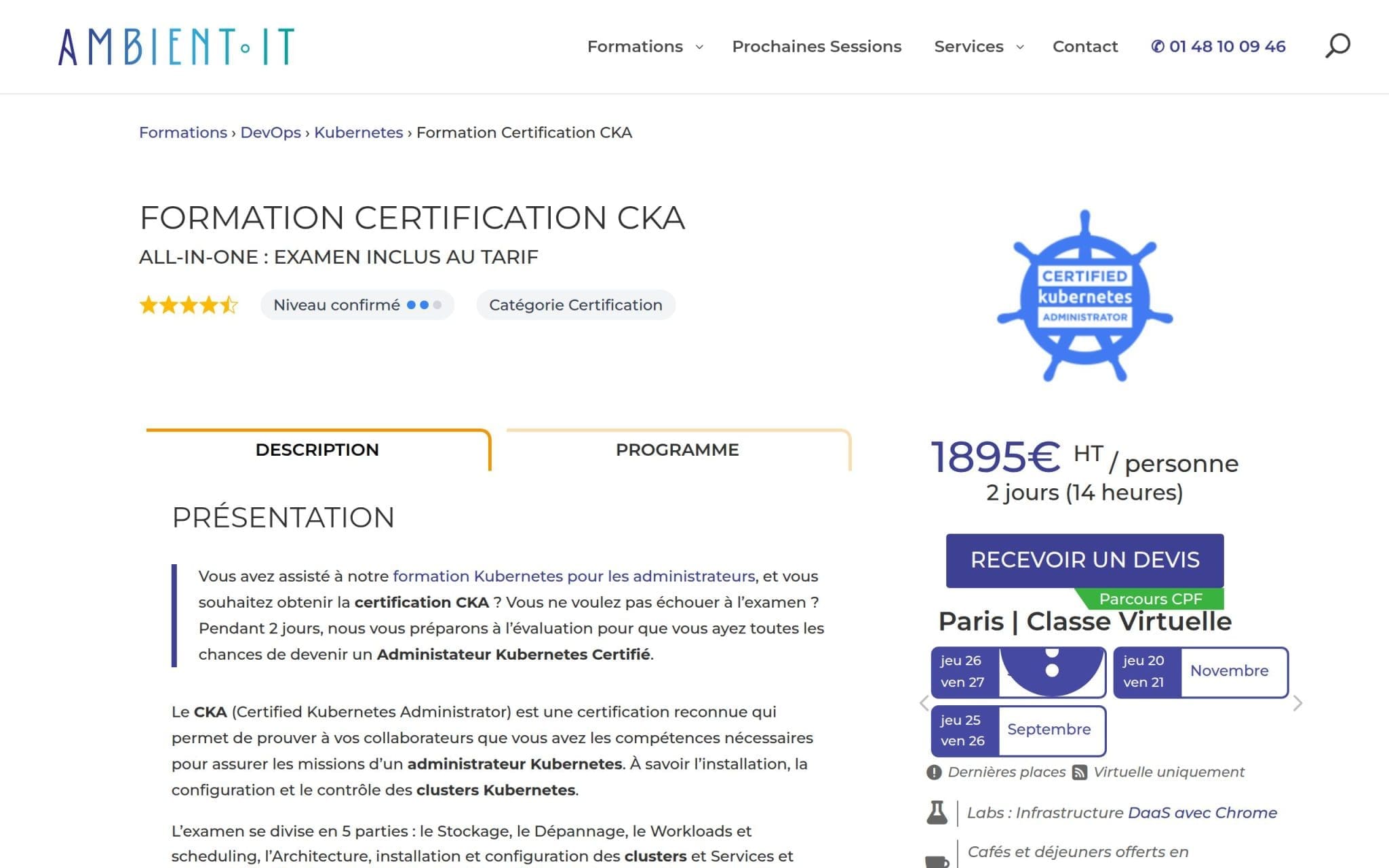 Formation CKA Préparation et Certification - Ambient IT