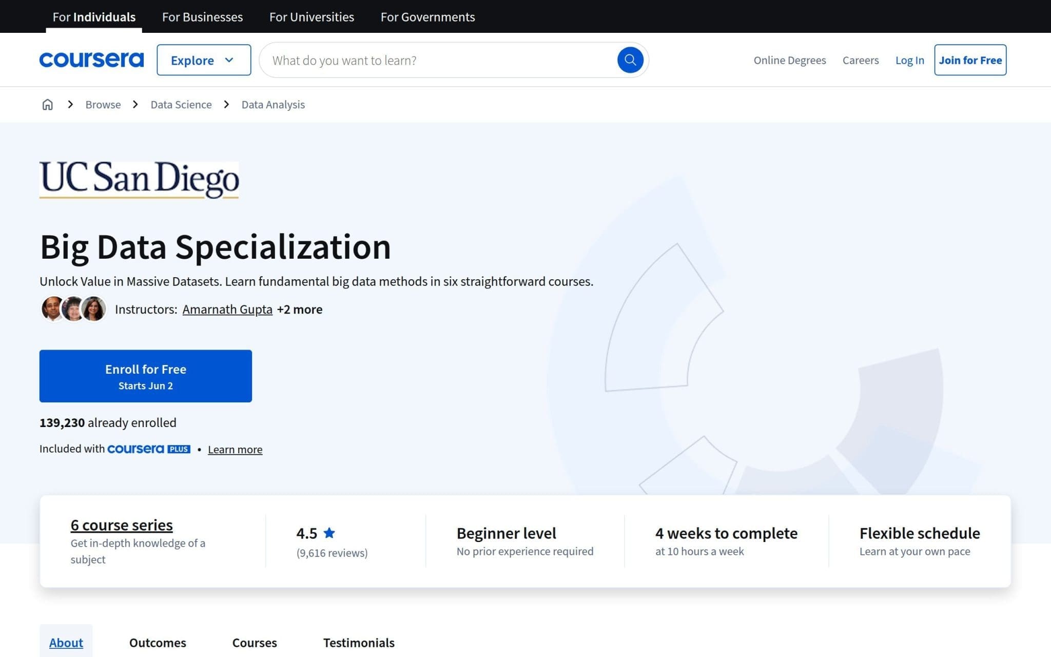 Spécialisation Big Data - Coursera