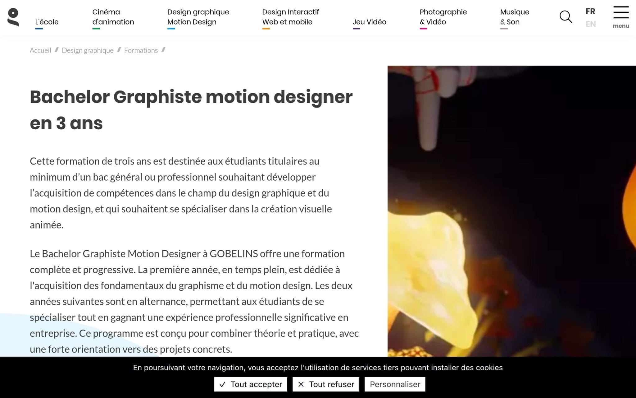 Formations en Design graphique et Motion design - GOBELINS