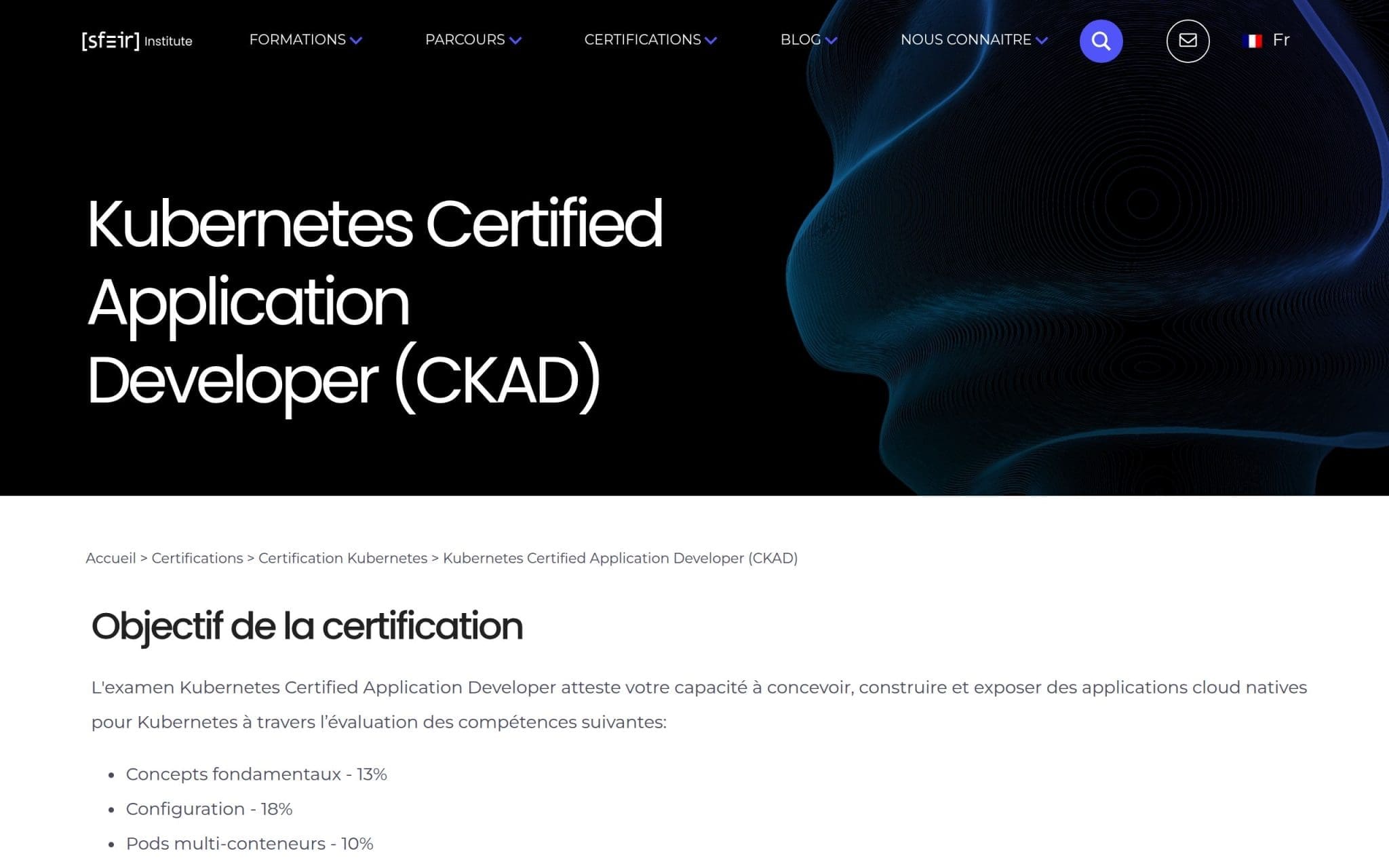 Kubernetes Certified Application Developer (CKAD) - SFEIR Institute