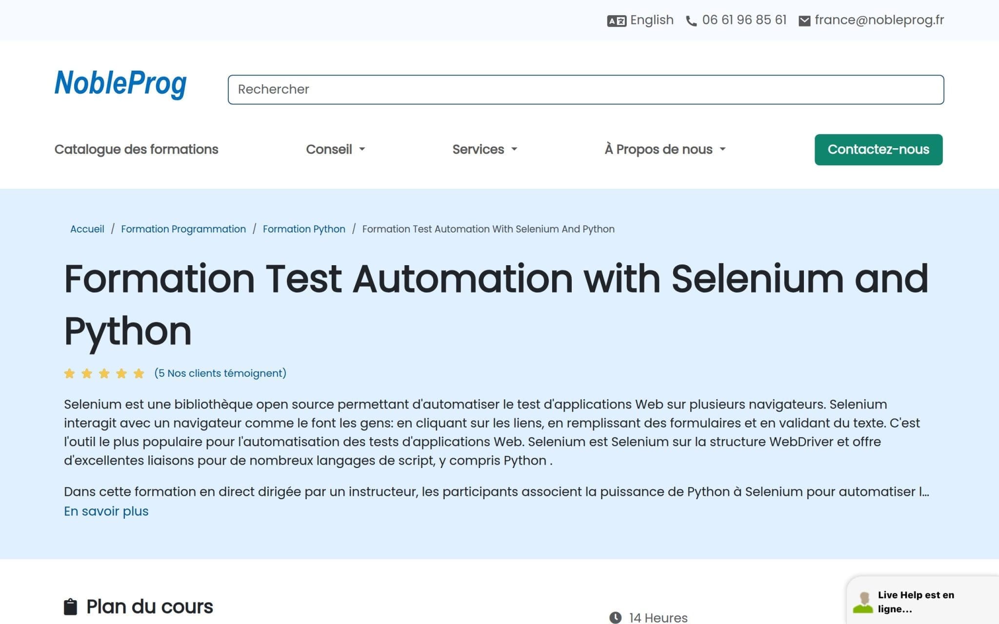 Formation Test Automation with Selenium and Python - NobleProg