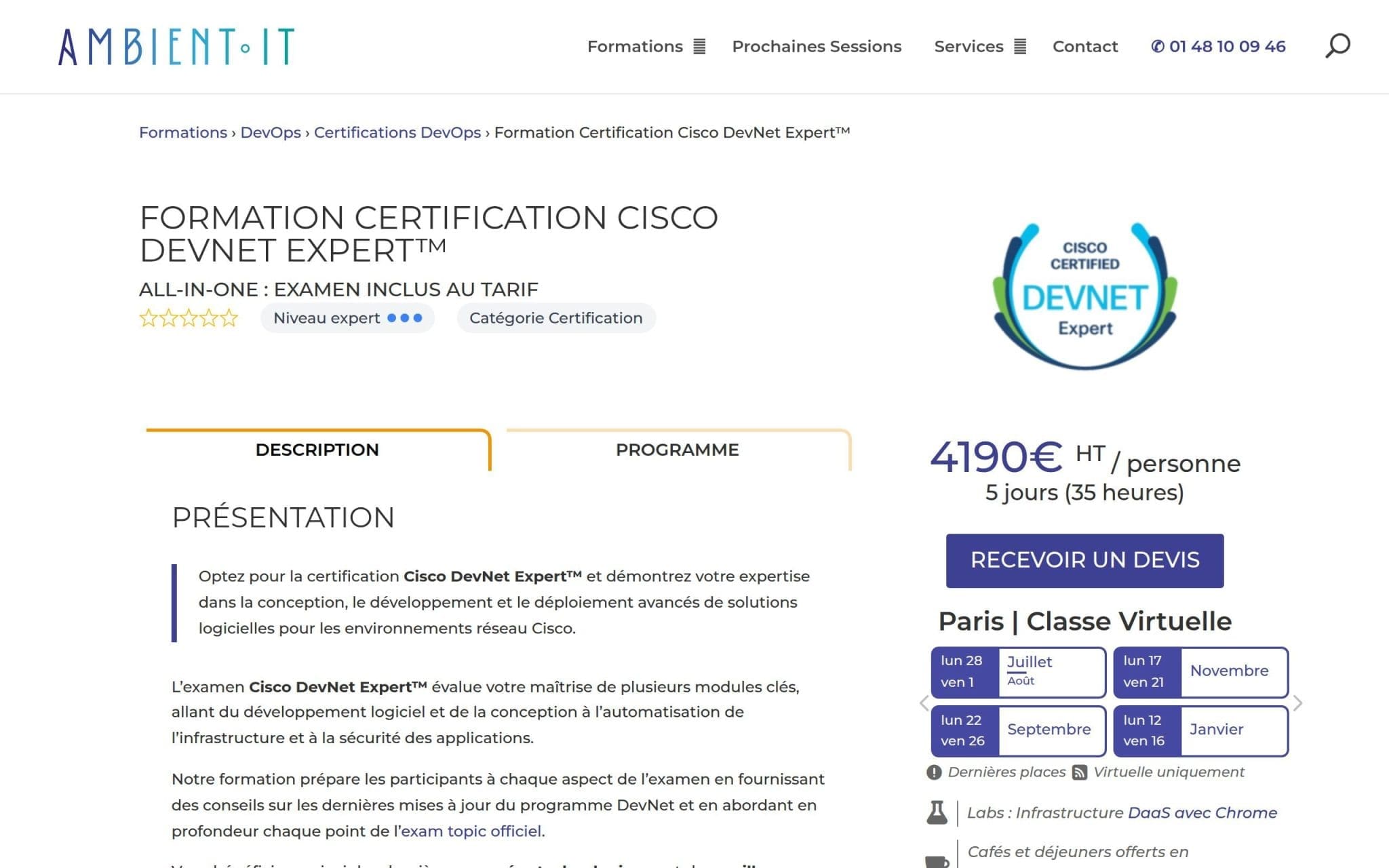 Formation Cisco DevNet Expert™ : Préparation à la Certification - Ambient IT