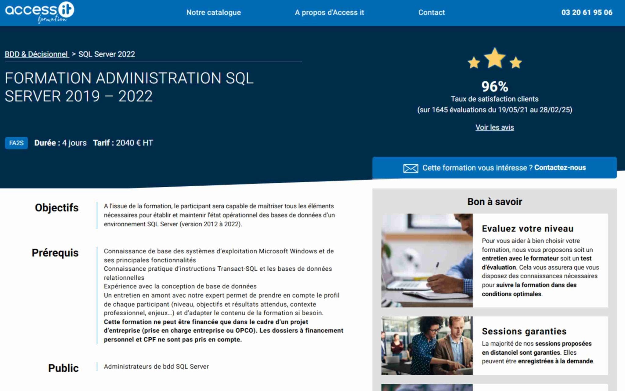 Formation Administration SQL Server 2019 – 2022 - Access IT