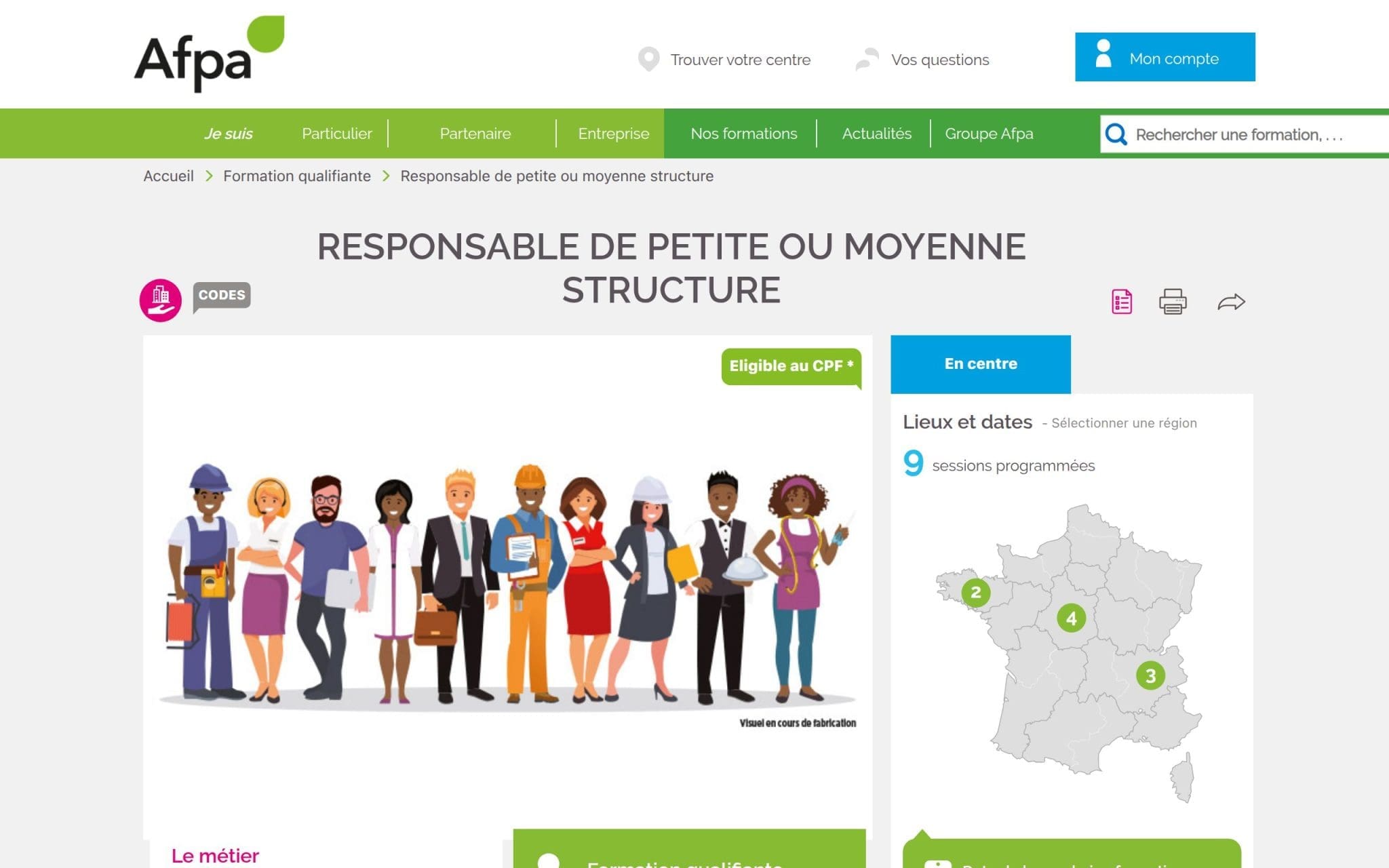 Responsable de Petite et Moyenne Structure - Afpa