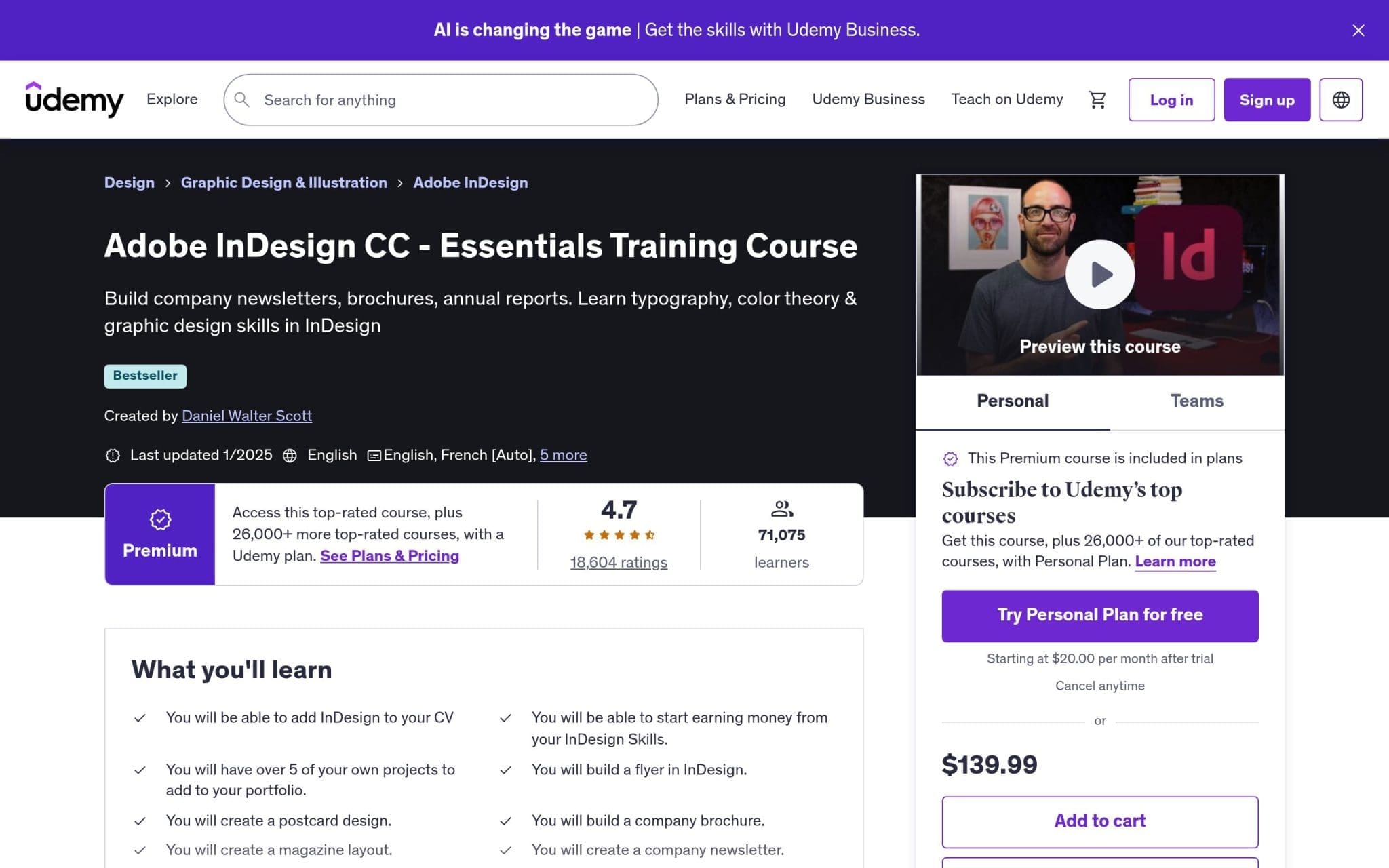 Adobe InDesign CC - Essentials Training Course - Udemy