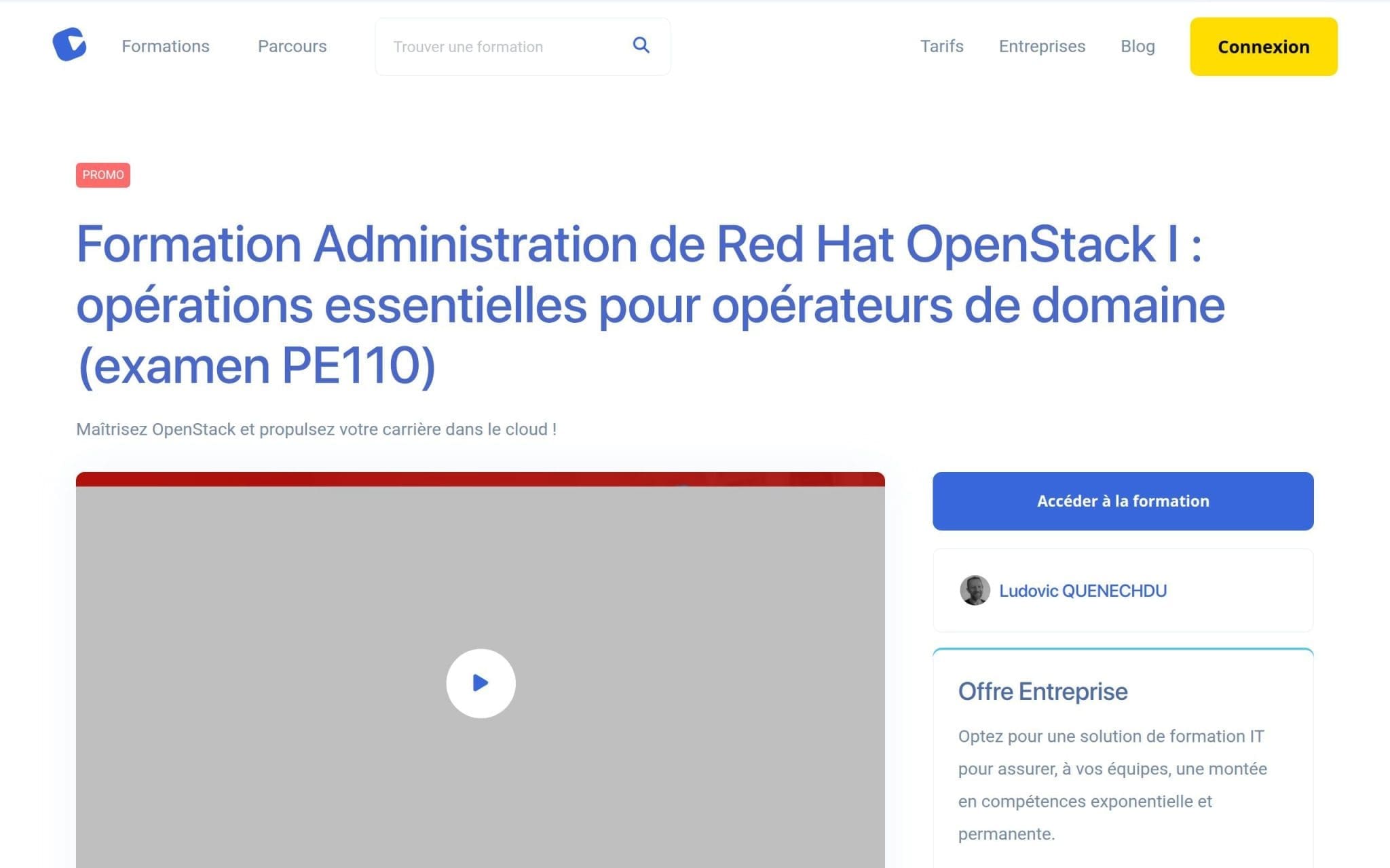 Formation Administration de Red Hat OpenStack - Alphorm