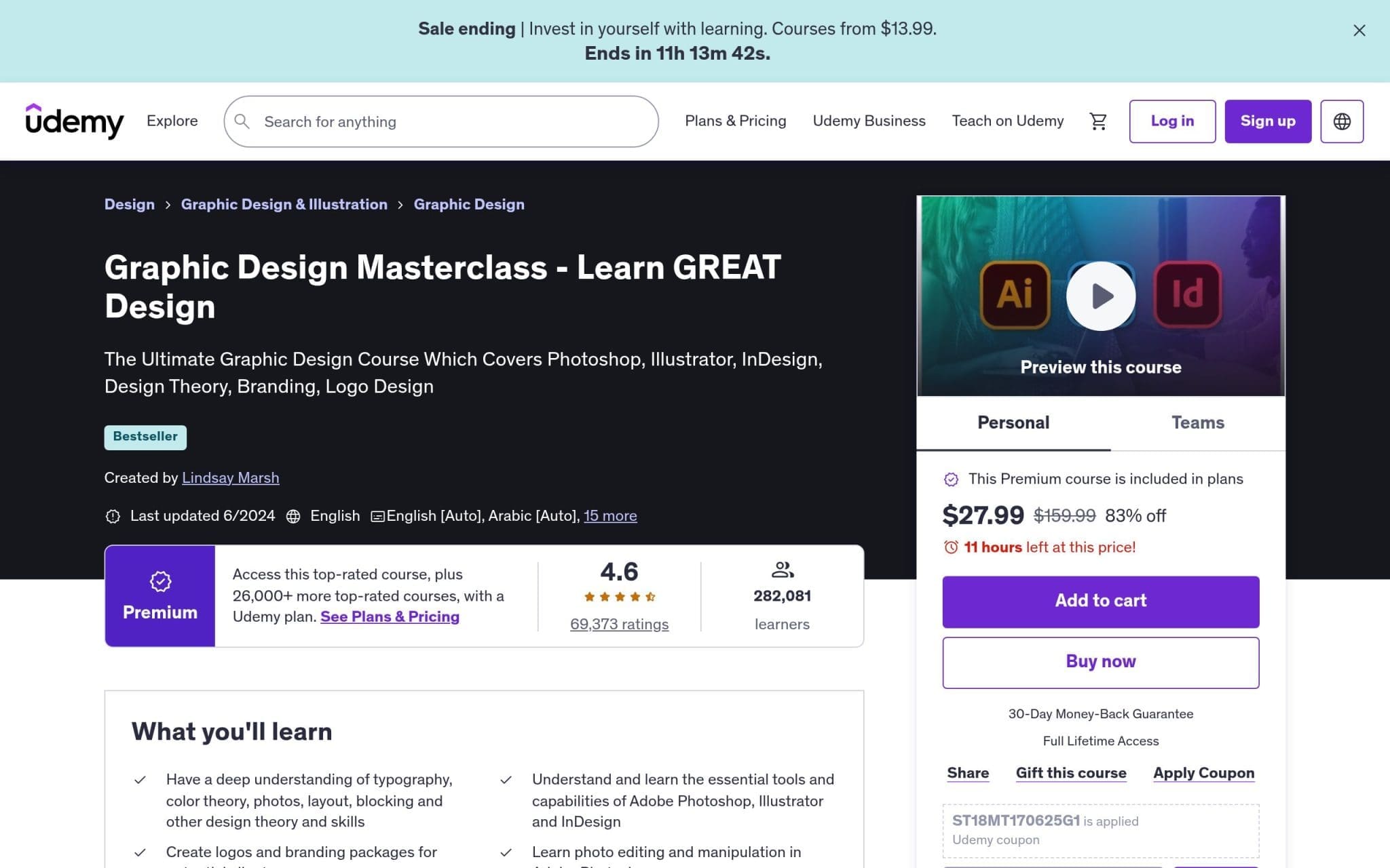 Graphic Design Masterclass - Learn GREAT Design - Udemy