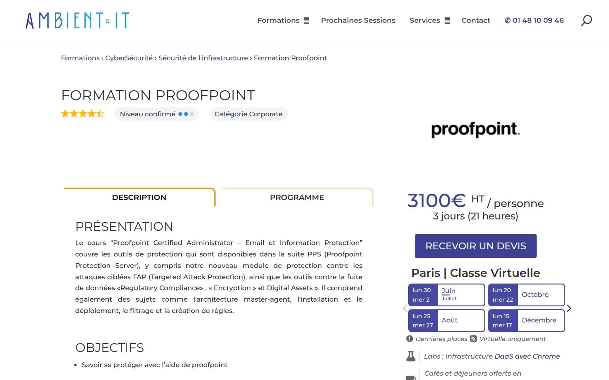 Formation Proofpoint - Ambient IT