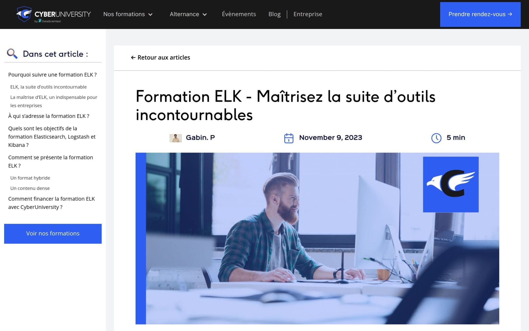 Formation ELK - MaĂźtrisez la suite dâoutils incontournables - cyberuniversity.com