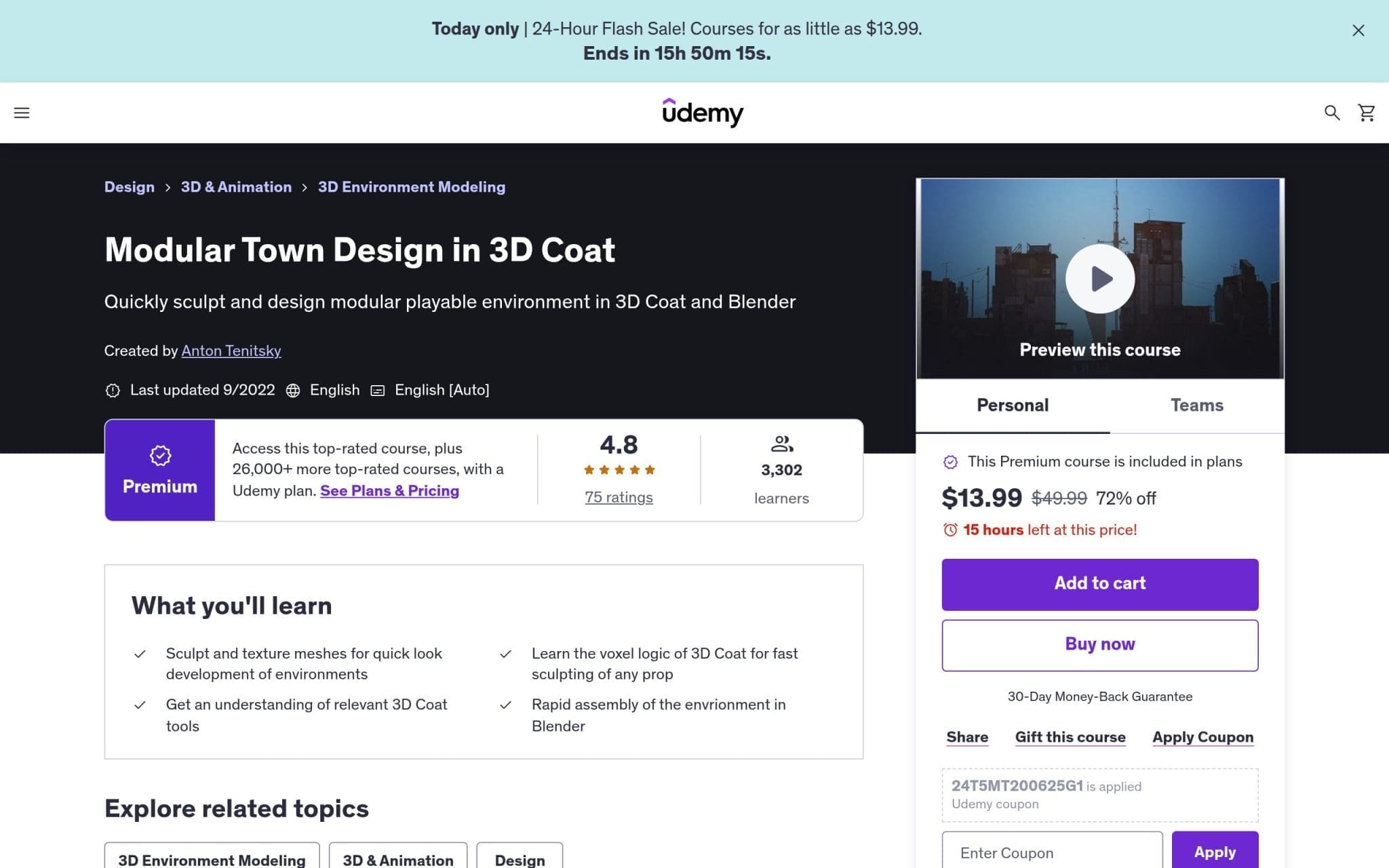 Modular Town Design in 3D Coat - Udemy