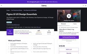 Figma UI UX Design Essentials – Udemy