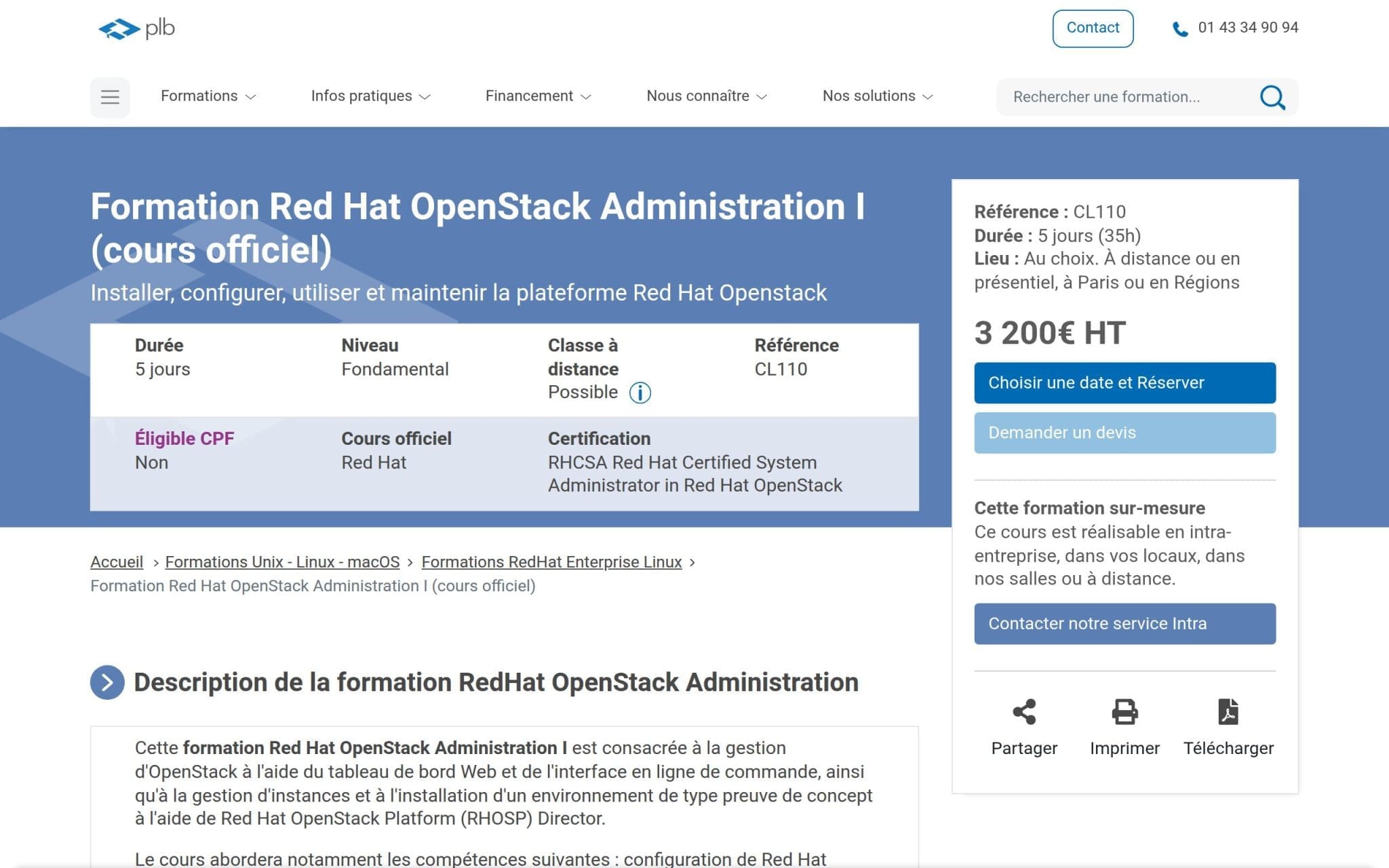 Formation Red Hat OpenStack Administration - Plb Consultant