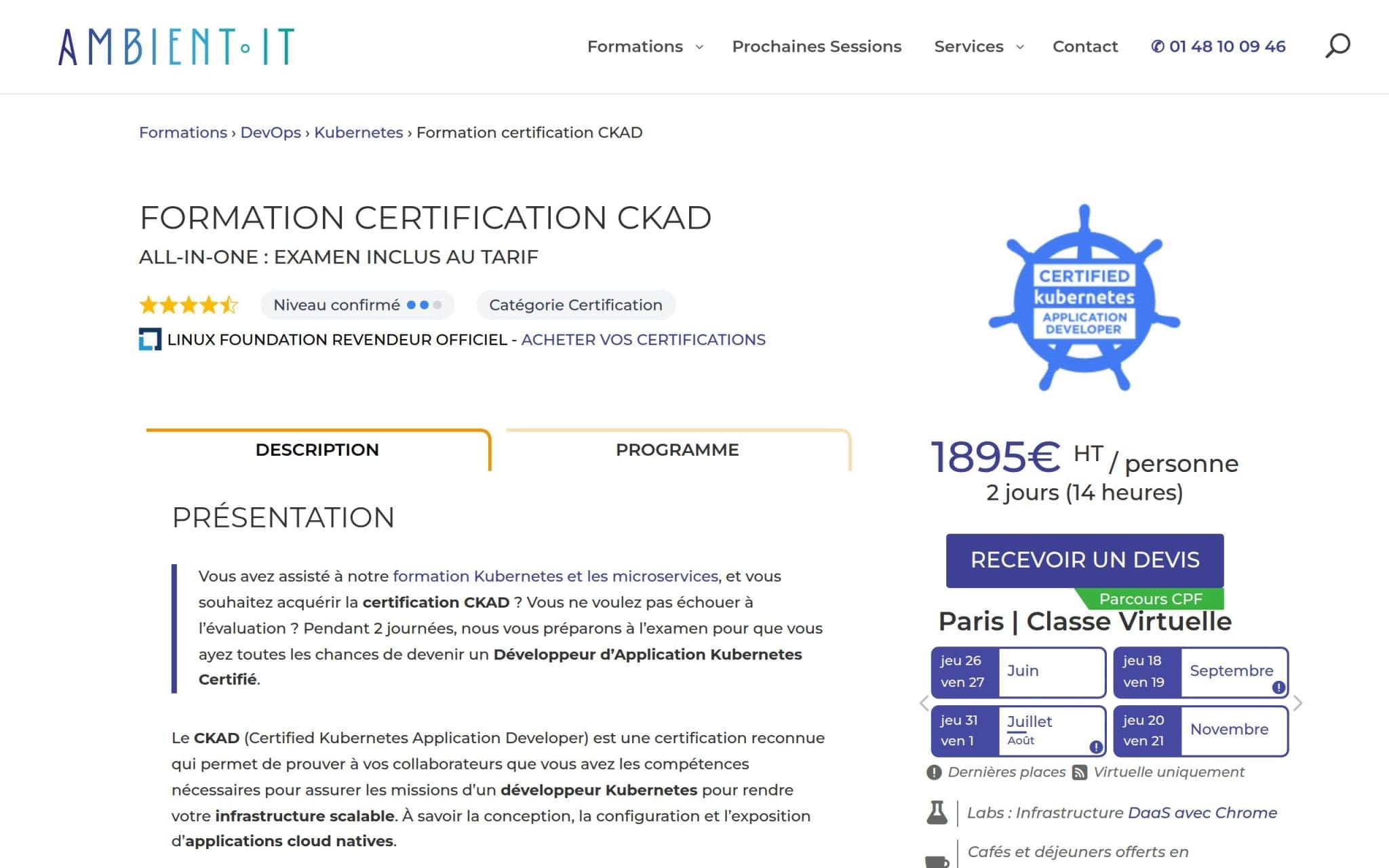 Formation CKAD : Préparation et Certification - Ambient IT