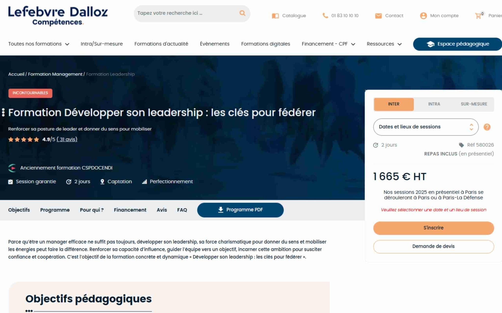 Formation Développer son leadership : les clés pour fédérer - Lefebvre Dalloz Compétences
