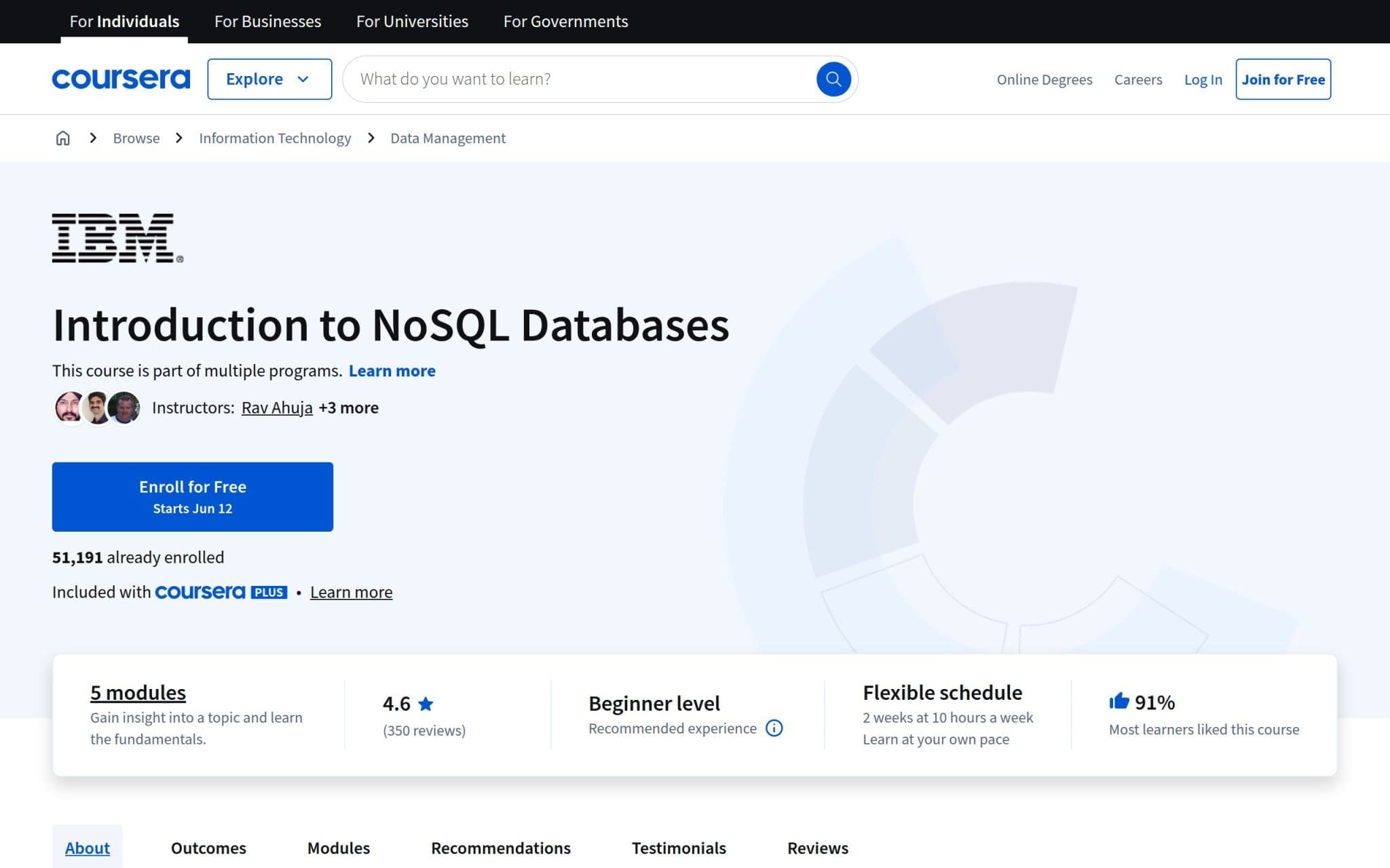Introduction aux bases de données NoSQL - Coursera