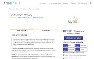 Formation MySQL : prise en main et administration – Ambient IT