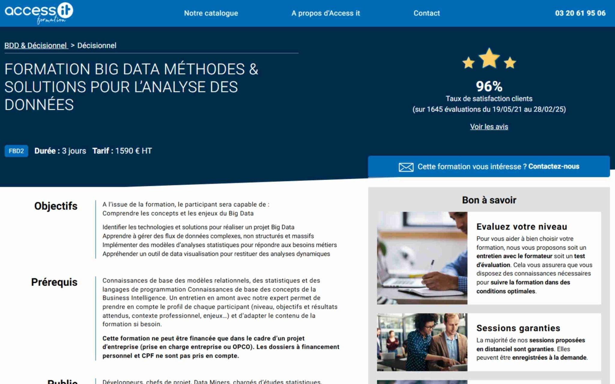 Formation BIG DATA Méthodes & Solutions pour l'Analyse des Données - Access IT