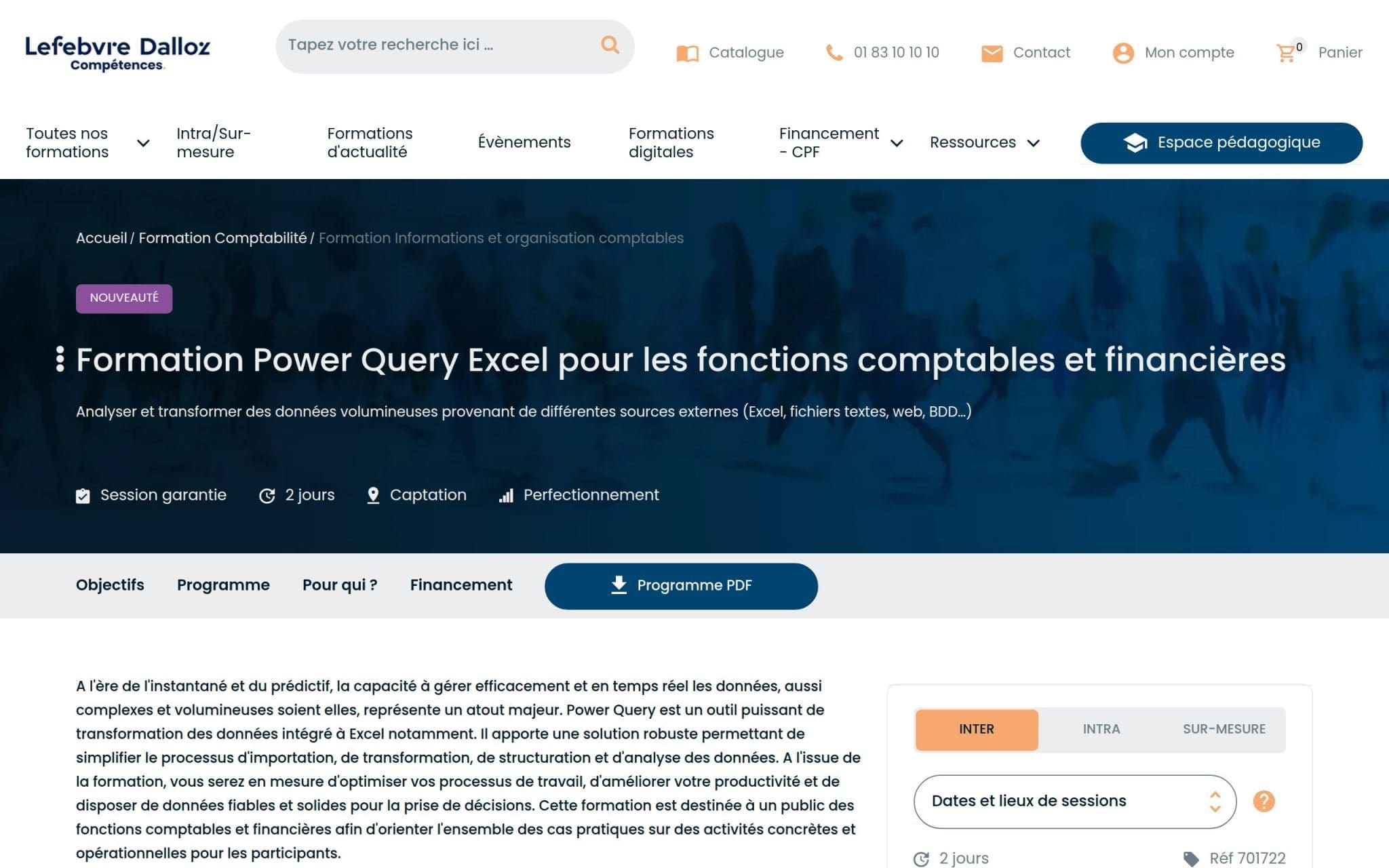 Formation Power Query Excel pour les fonctions comptables et financières - Lefebvre Dalloz Compétences