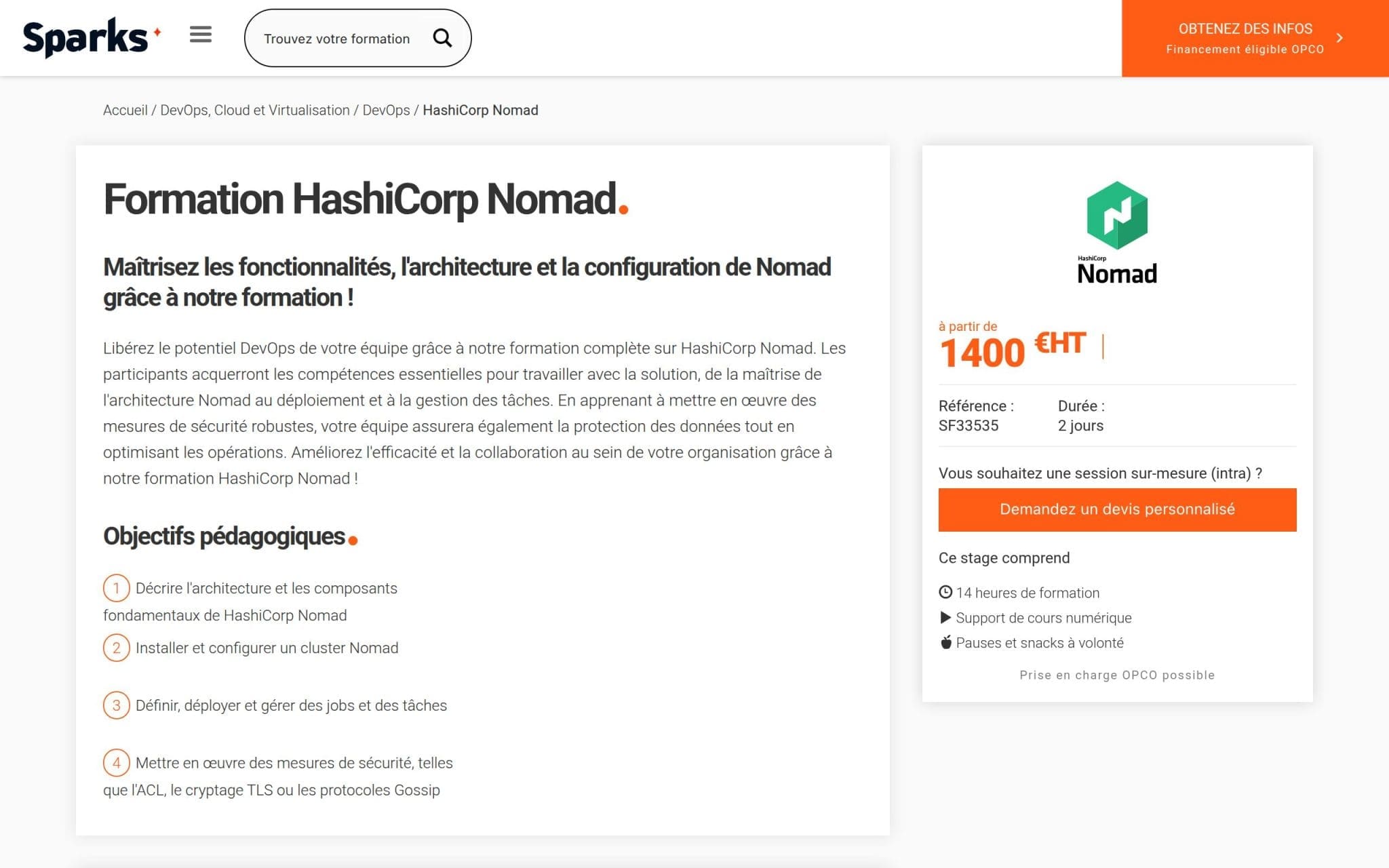 Formation HashiCorp Nomad - Sparks