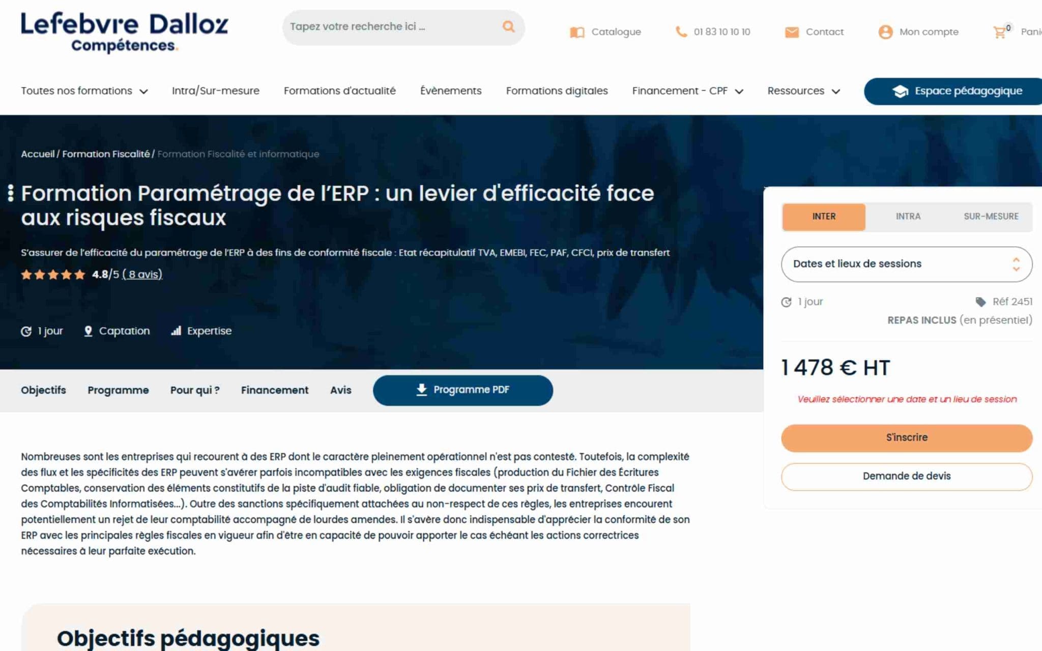 Formation Paramétrage de l’ERP - Lefebvre Dalloz Compétences