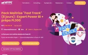 Pack Maitrise “Fast Track” (8 jours) : Expert Power BI + prépa PL300 – Mype