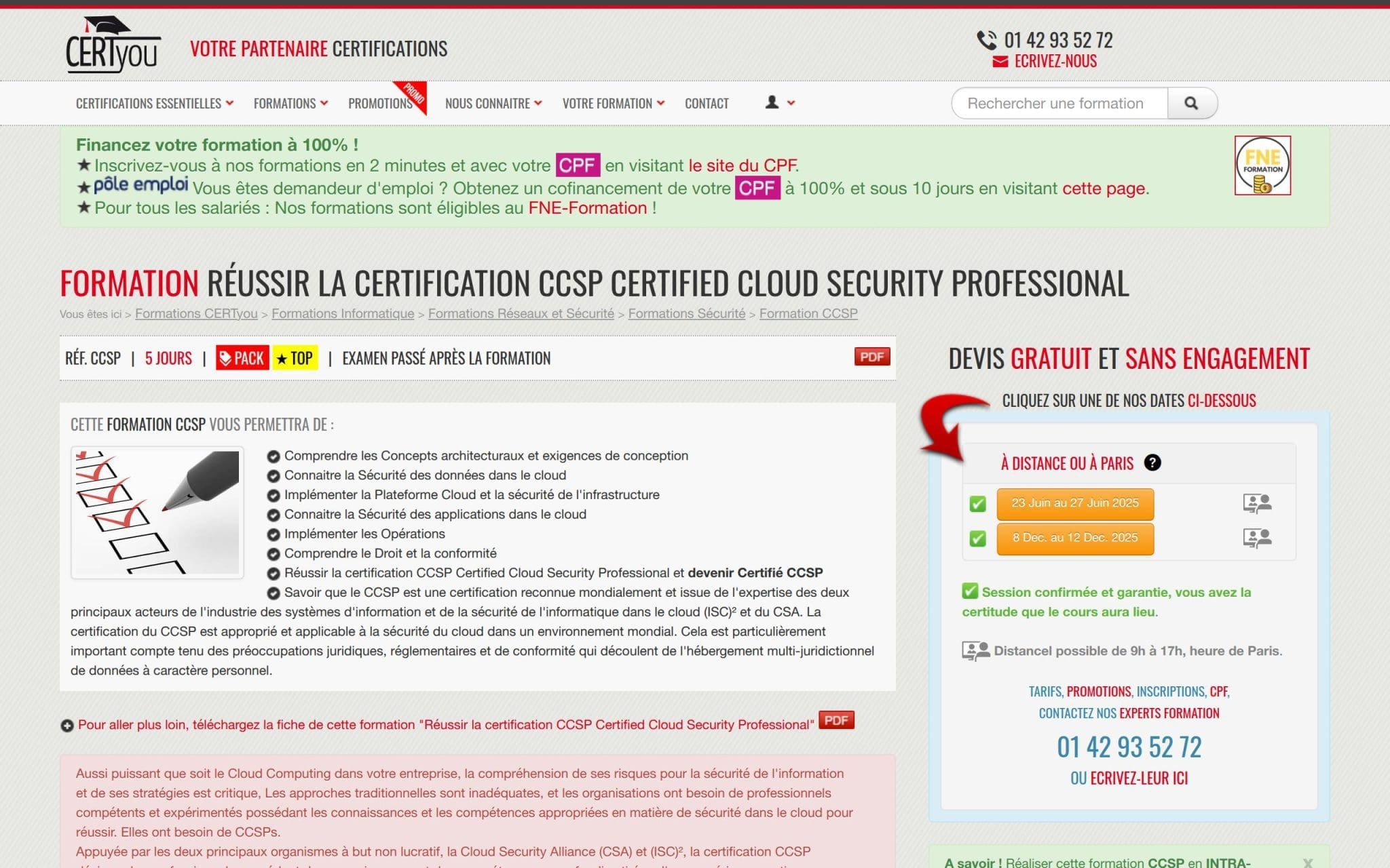 Formation Réussir la certification CCSP Certified Cloud Security Professional - CertYou