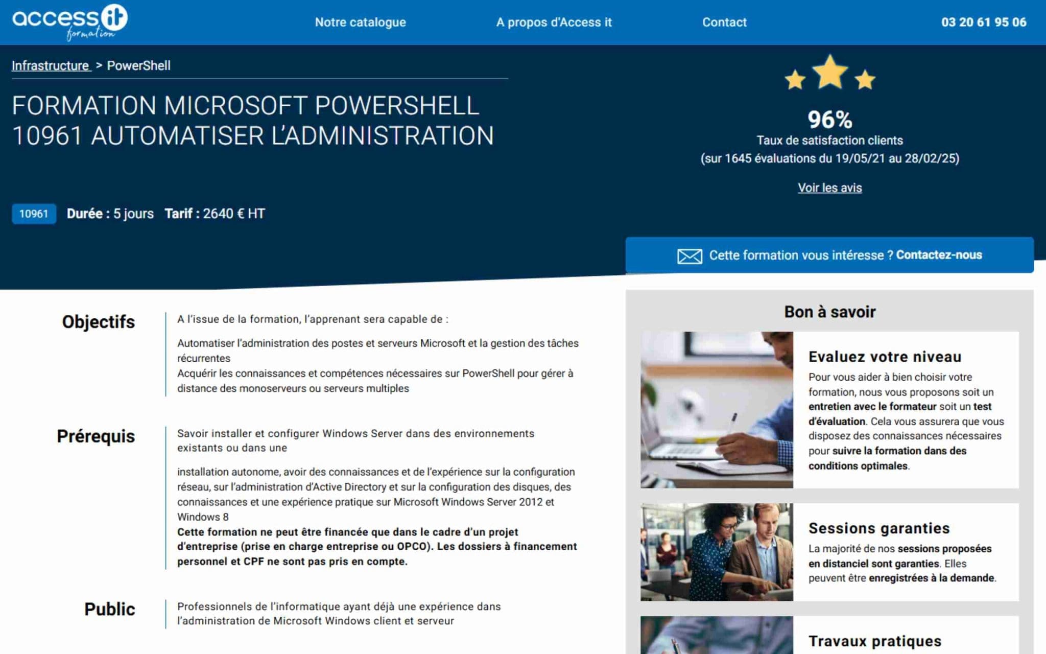 Formation Microsoft PowerShell 10961 Automatiser l'administration - Access IT