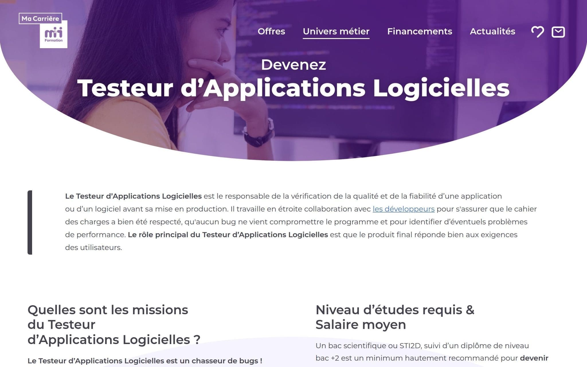 Devenez Testeur dâApplications Logicielles - M2i