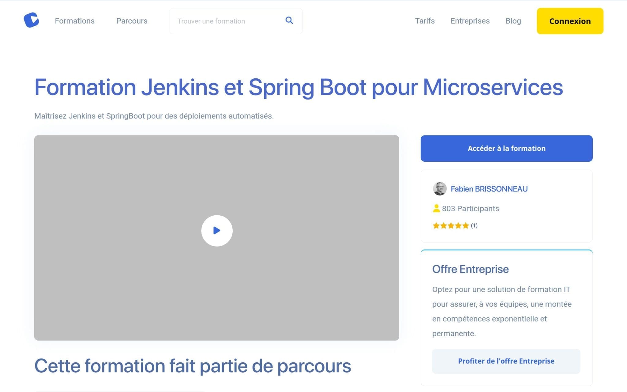 Formation Jenkins et Spring Boot pour Microservices - Alphorm