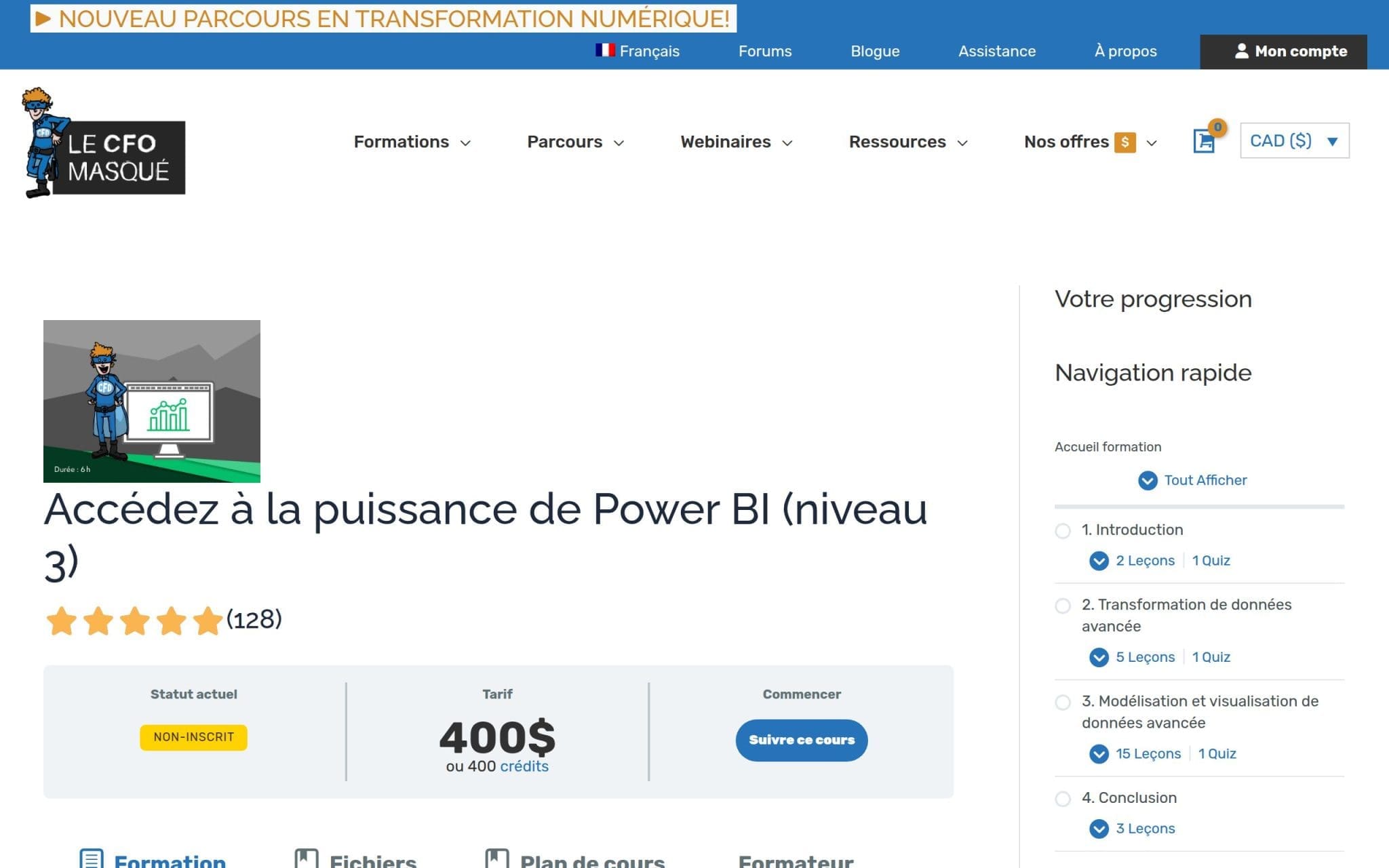 Accédez à la puissance de Power BI - Le CFO Masqué
