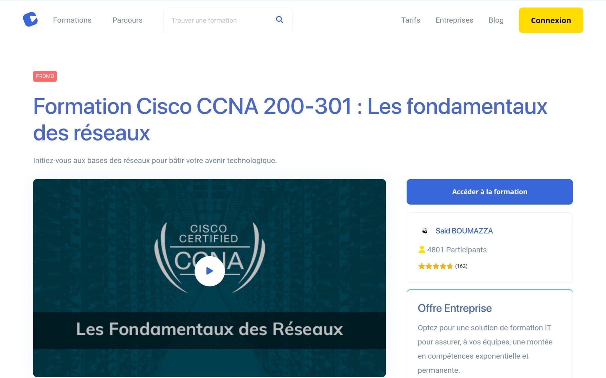 Formation Cisco CCNA 200-301 : Les fondamentaux des réseaux - Alphorm